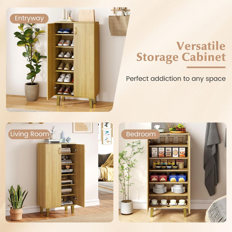 Giantex Shoe Cabinet with Removable Shelves for Living Room