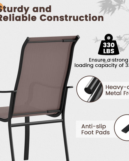 Giantex Patio Chair Set of 2 for Lawn Deck Garden Porch Kitchen Pool