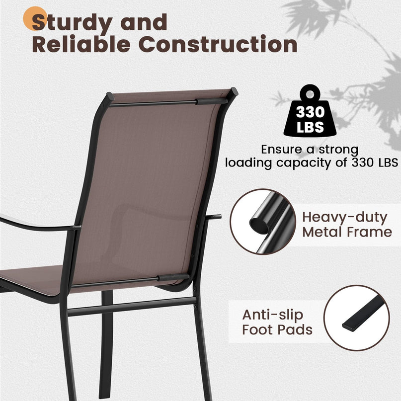 Giantex Patio Chair Set of 2 for Lawn Deck Garden Porch Kitchen Pool