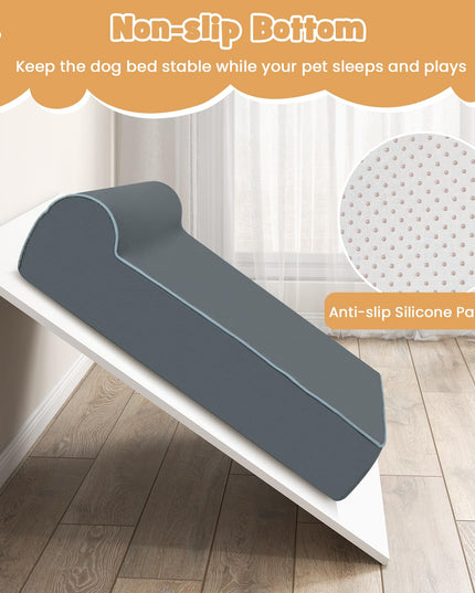 Giantex Orthopedic Dog Bed for Large Dogs, 40" L Memory Foam Dog Sofa Bed with Washable Removable Cove (Gray)
