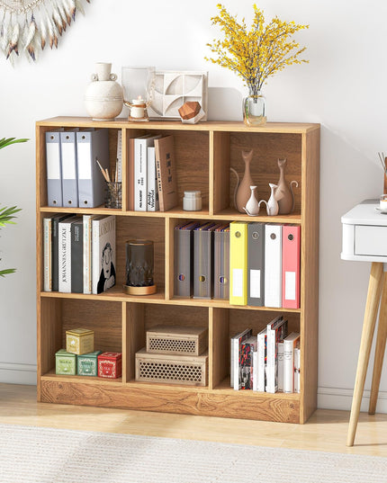 Giantex 8 Cube Bookcase, 4-Tier Freestanding Bookshelf w/ 8 Open Compartments, 2 Anti-Tipping Kits