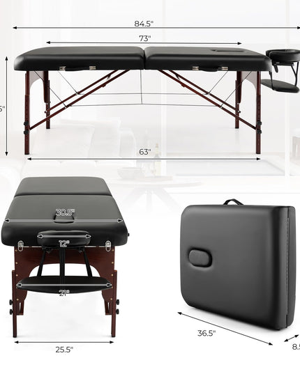 Portable Massage Table 84 Inch - Giantex