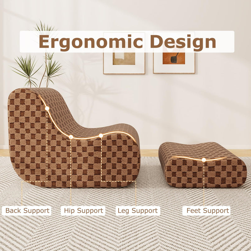 Giantex Bean Bag Chair with Ottoman for Living Room