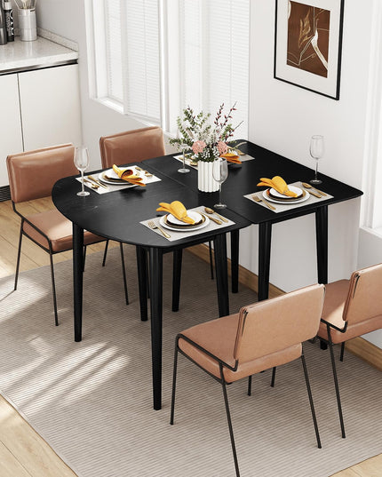 Giantex Dining Table Set with 2 Half-Round Dinner Tables for 4-6