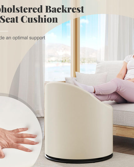 Giantex Swivel Accent Chair with Storage for Bedroom