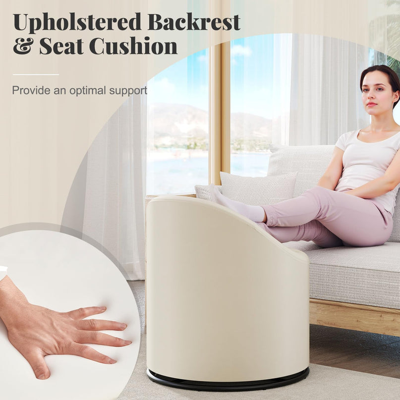 Giantex Swivel Accent Chair with Storage for Bedroom