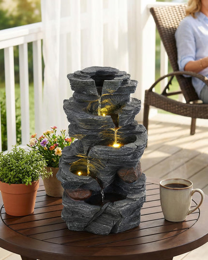 Giantex 5-Tier Water Fountain Outdoor
