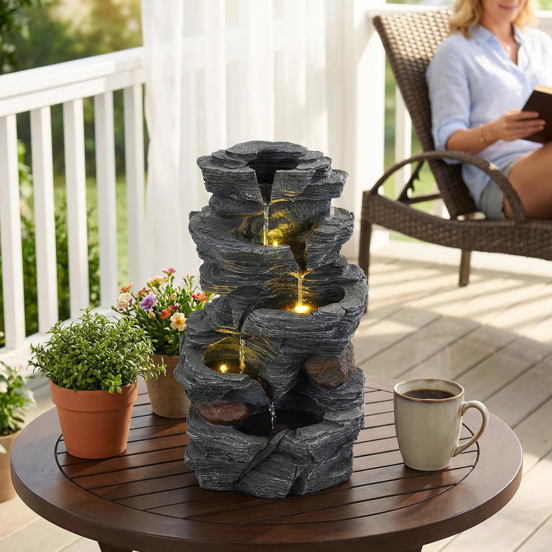 Giantex 5-Tier Water Fountain Outdoor