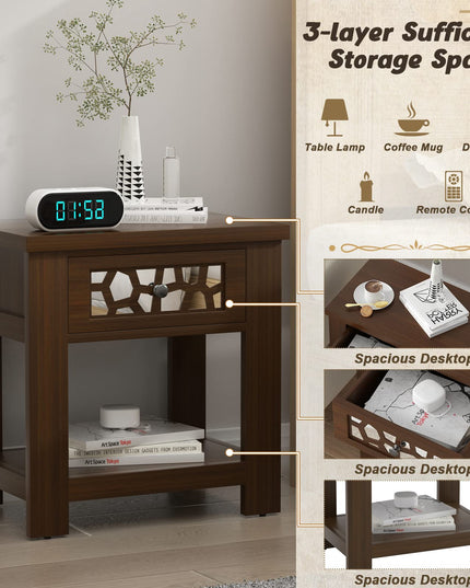Giantex Retro End Table