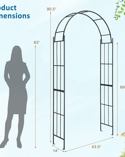 Giantex Garden Arch Trellis for Climbing Plants