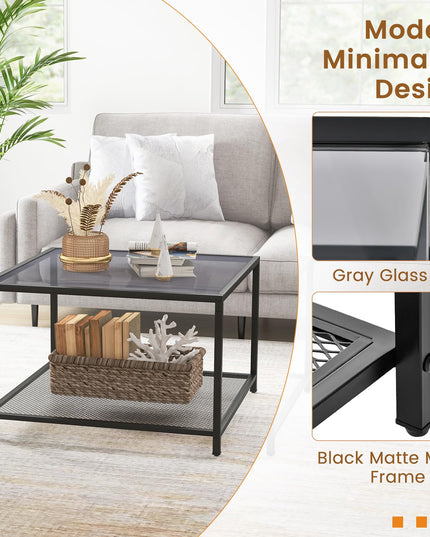 Giantex 27.5" Square Coffee Table