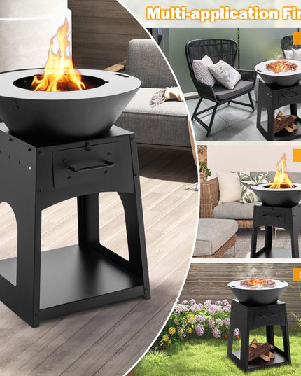 Giantex Outdoor Fire Pit with Grill