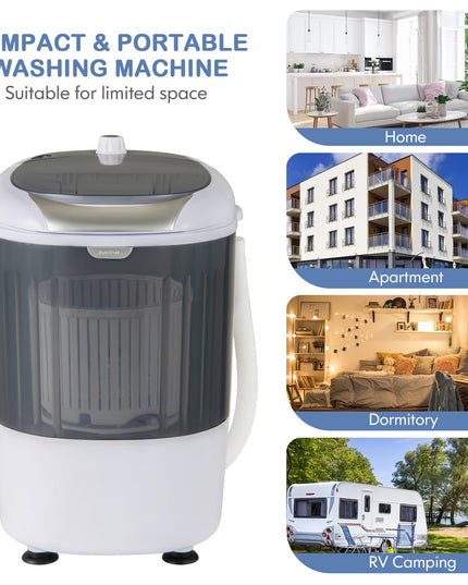 Giantex Portable Mini Washing Machine, Clothes Washer and Spinner Combo, 5.5 LBS Capacity