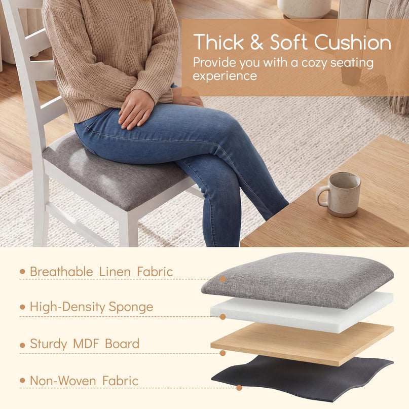 Chaises de cuisine Giantex avec dossiers hauts pour salle à manger