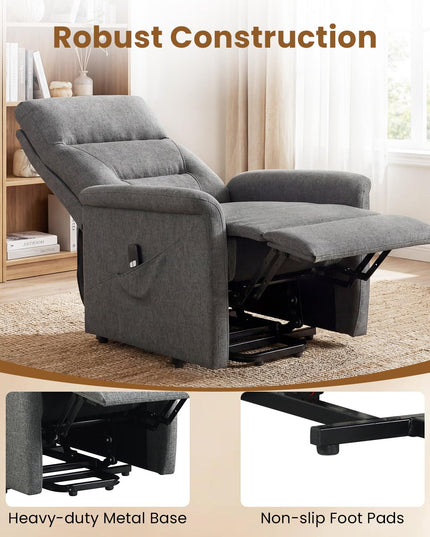 Giantex Power Lift Recliner Chair for Elderly | Electric Recliner Sofa w/Remote Control & Side Storage Pocket