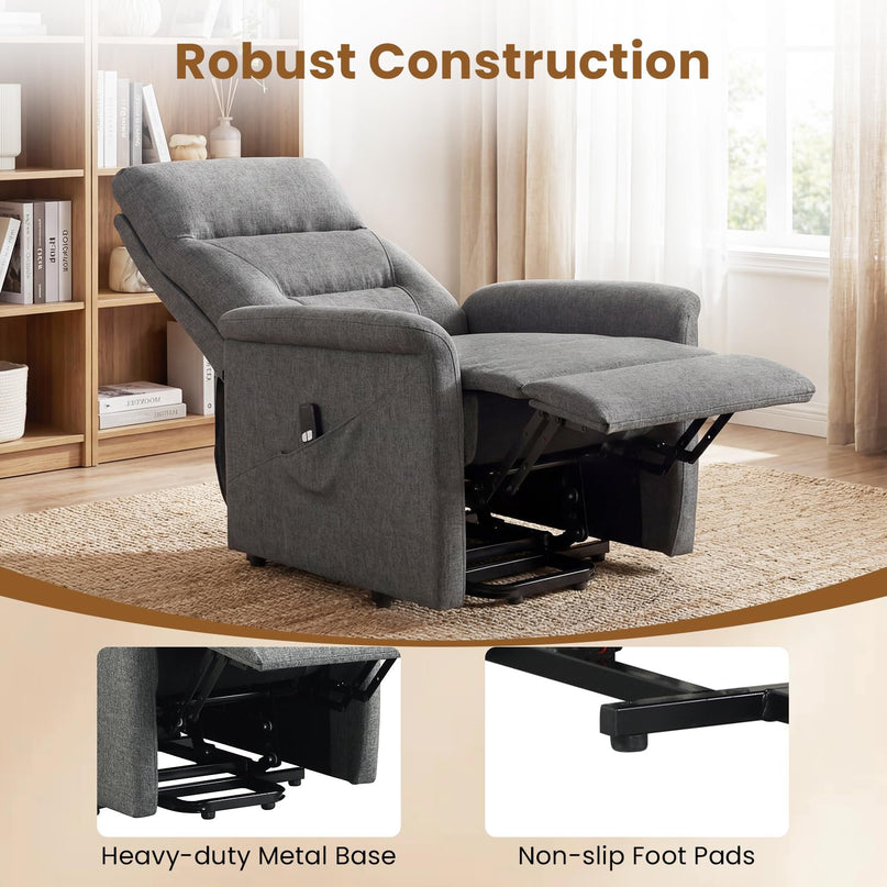 Giantex Power Lift Recliner Chair for Elderly | Electric Recliner Sofa w/Remote Control & Side Storage Pocket