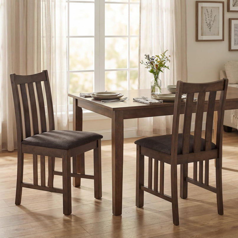 Giantex Rubber Wood Dining Chairs Set of 2/4