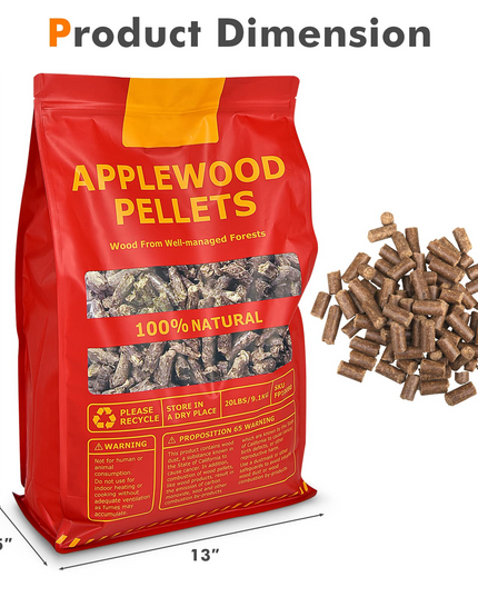 All Natural Hardwood Pellets with Fruity Flavour for Grilling Smoking Bake Roast BBQ