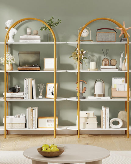 Giantex 4-Tier Modern Arched Bookshelf with Sturdy Metal Frame