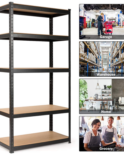 Storage Shelving Rack Utility Shelf 5-Tier | Heavy Duty 2750LBS Garage Shelves Shelving