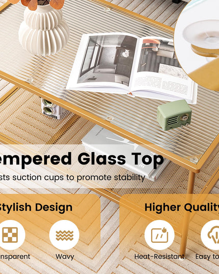 Giantex 2-Tier Modern Coffee Table
