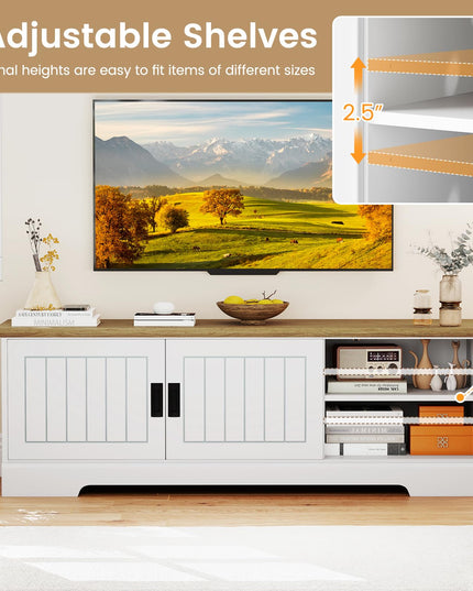 Giantex Farmhouse TV Stand for TVs up to 65" for Living Room