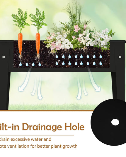 Giantex Metal Raised Garden Bed with Legs(24”x11”x18”)