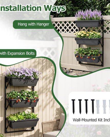 GIANTEX 3-Tier Hanging Planter Boxes (1/2)