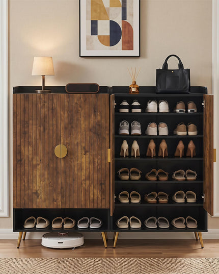 Giantex 7-Tier Wooden Shoe Storage Cabinet w/Door