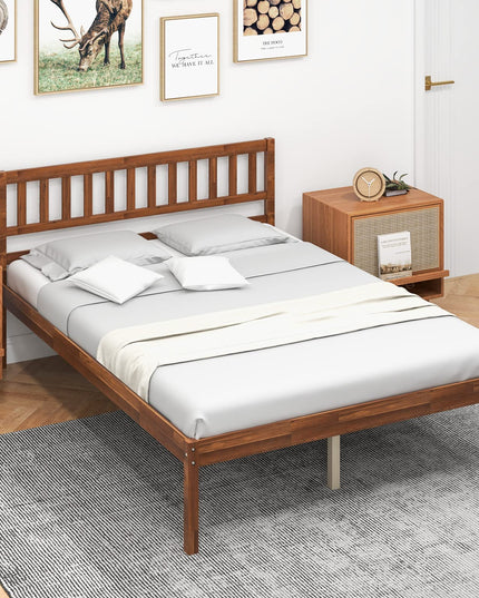 Giantex Wood Bed Frame with Headboard