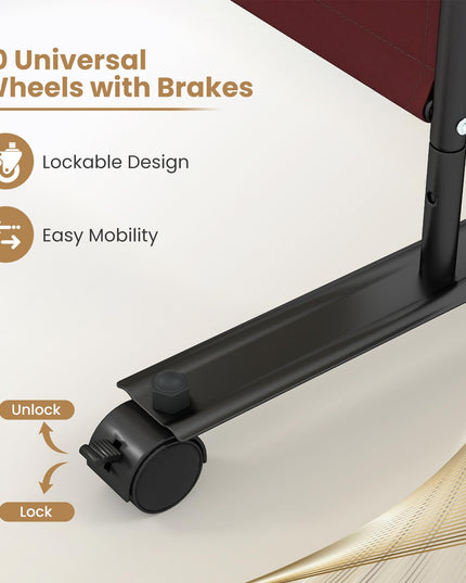 Giantex 4 Panel Folding Room Divider with Wheels