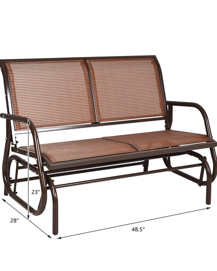 Giantex Swing Glider Chair 48 Inch with Spacious Space