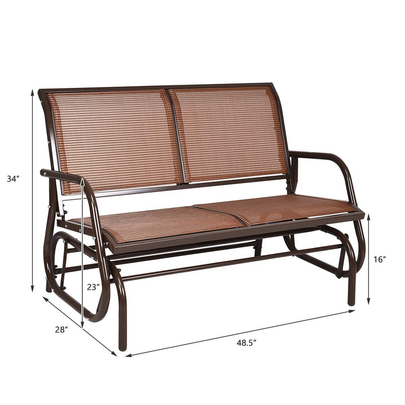 Giantex Swing Glider Chair 48 Inch with Spacious Space