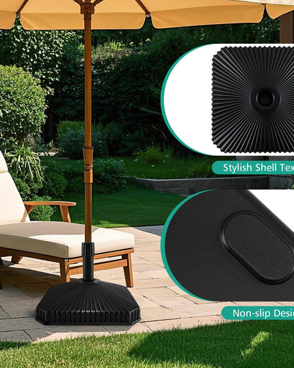 Giantex 44 lbs HDPE Square Fillable Umbrella Base