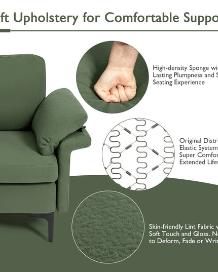 Giantex 100.5" L Convertible Sofa Couch, 3-Seat Sectional Sleeper with USB Ports & Socket