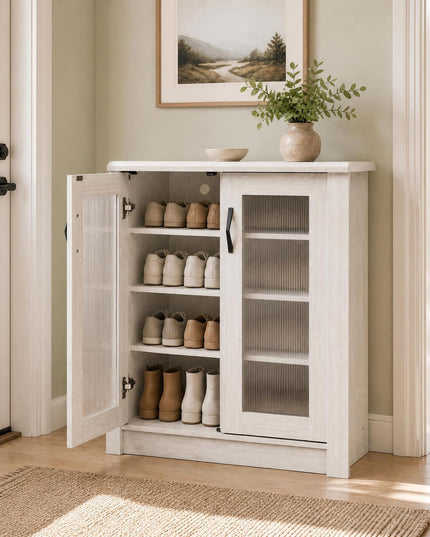 GIANTEX Shoe Storage Cabinet with 2/3 Doors and 3/6 Removable Shelves