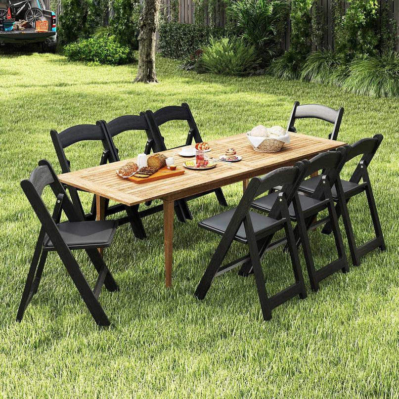 Giantex Portable Resin Event Chairs with Padded Seat