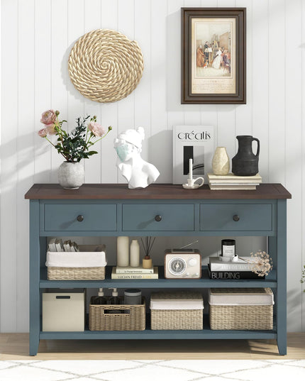 Giantex 50" Farmhouse Entryway Table, Narrow Console Table