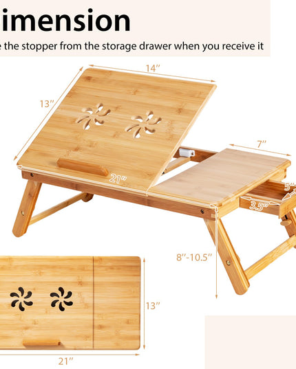 Giantex Bamboo Laptop Desk