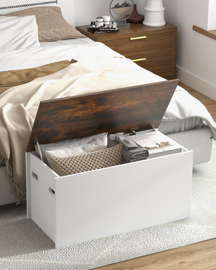 Giantex Flip-top Storage Chest, Lift Top Storage Bench w/Pneumatic Rod & Safety Hinges