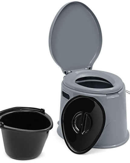 Portable Travel Toilet with Detachable Inner Bucket and Removable Toilet