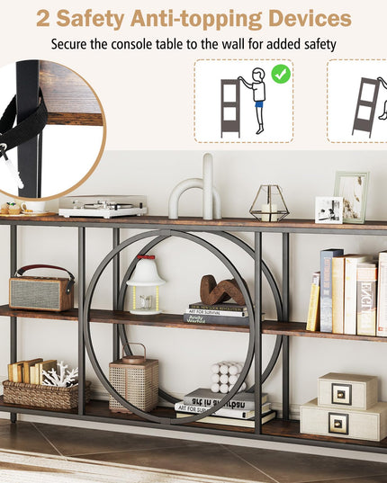 Giantex Narrow Long Console Table 3-Tier Entryway Table