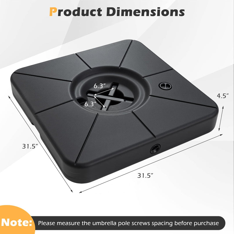 Giantex Fillable Cantilever Umbrella Base 220 LBS Weighted Offset Patio Umbrella Stand