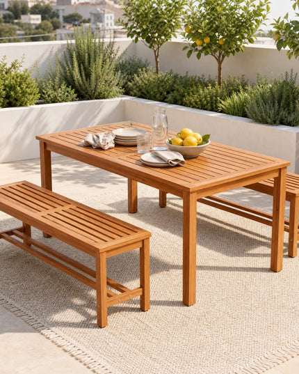 Giantex Outdoor Wooden Bench 2-Person Patio Bench(40"L x 14"W x 17"H)