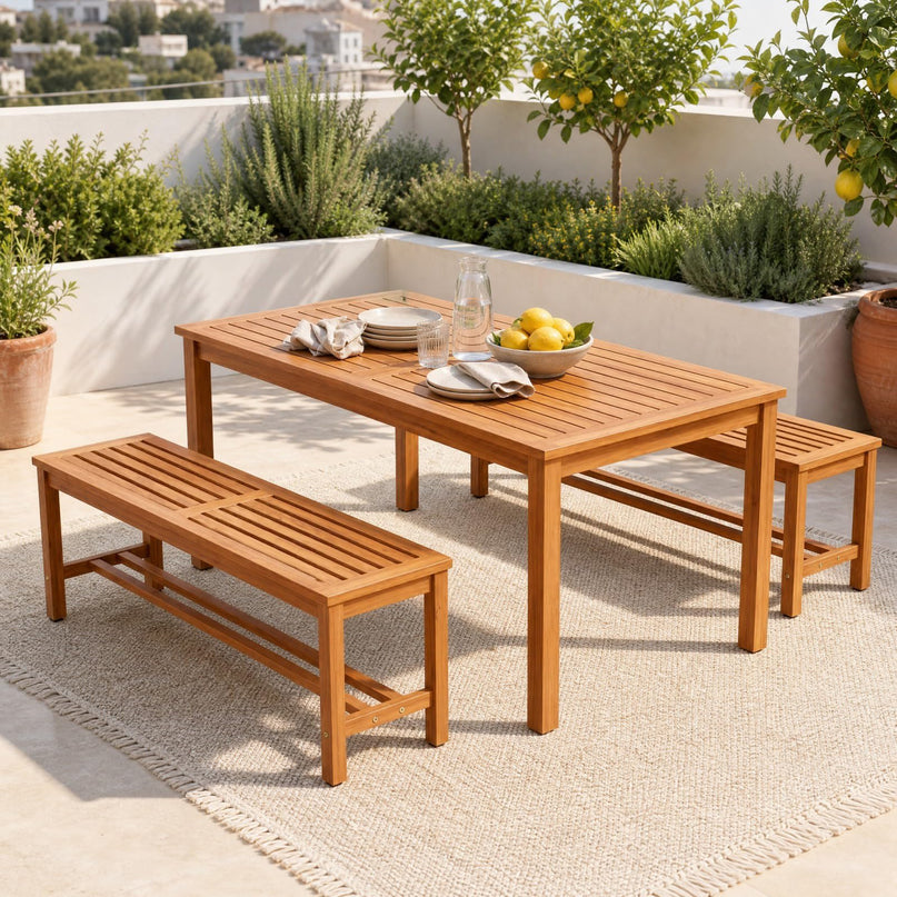 Giantex Outdoor Wooden Bench 2-Person Patio Bench(40"L x 14"W x 17"H)