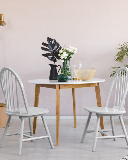 Giantex Wood Dining Chairs, French Country Armless Spindle Back Dining Chairs
