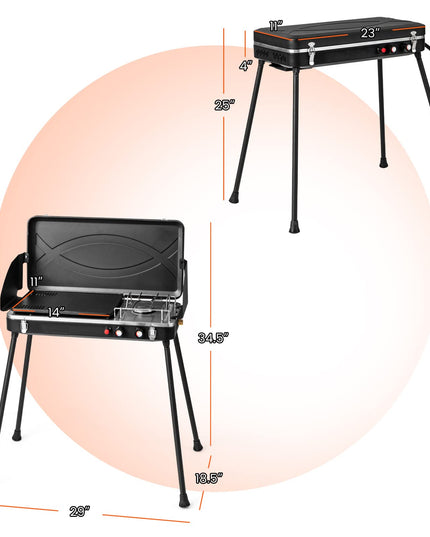 Giantex 2-in-1 Gas Camping Grill and Stove