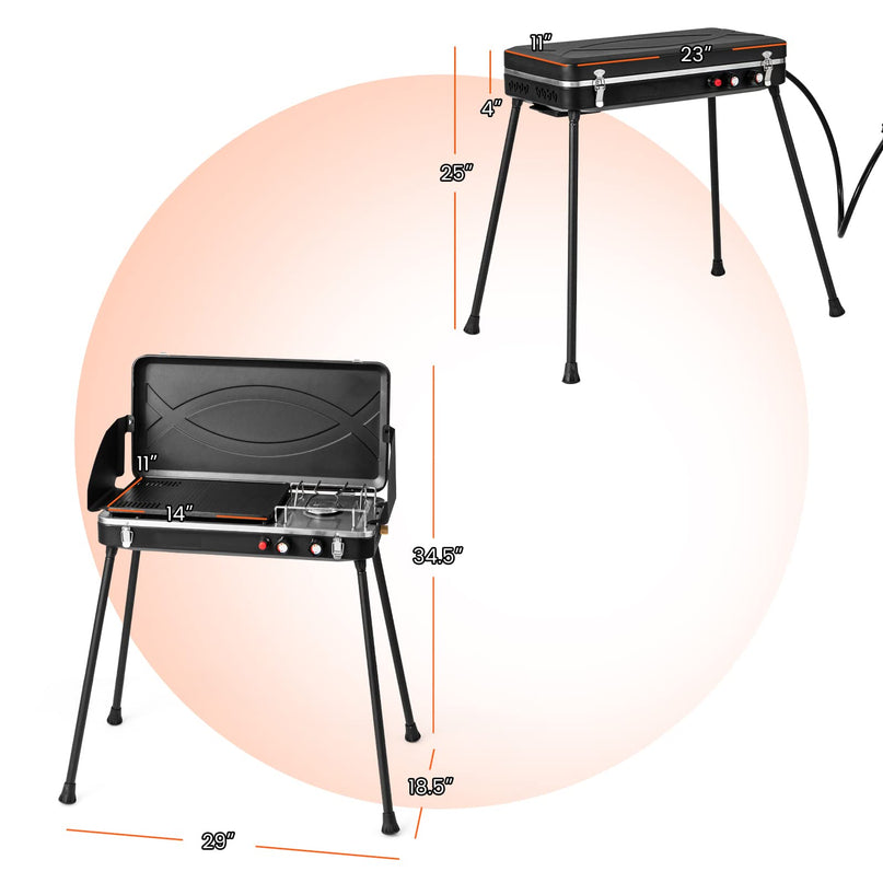 Giantex 2-in-1 Gas Camping Grill and Stove
