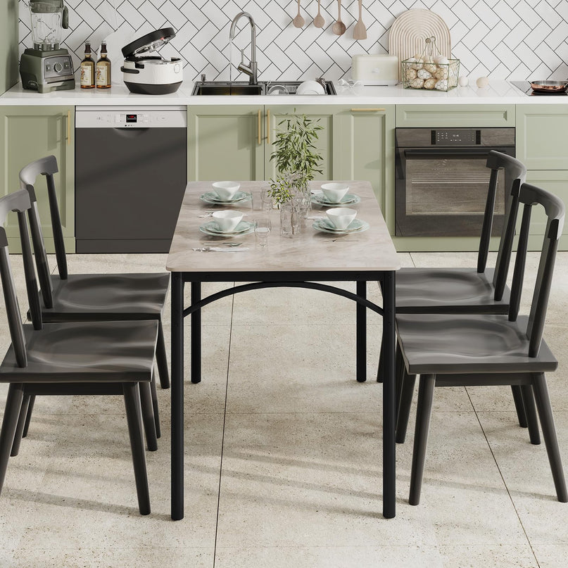 Giantex 43" x 28" Dining Table with Large Faux Marble Tabletop