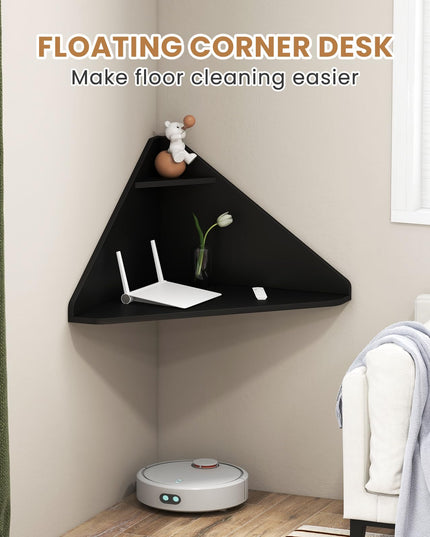 Giantex Wall Mounted Computer Desk with Storage Shelf